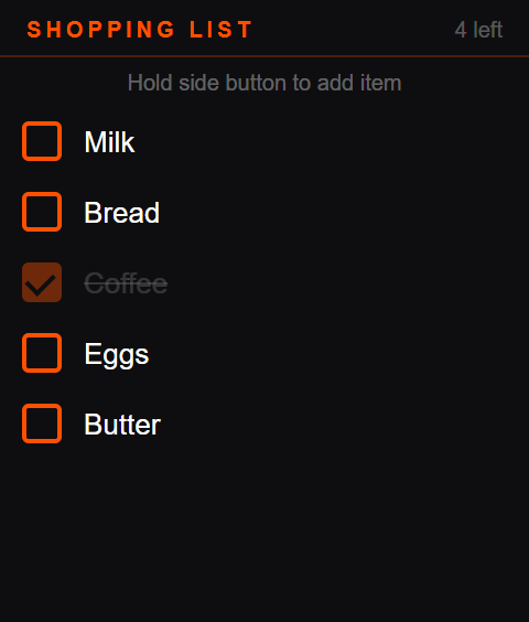 Shopping List